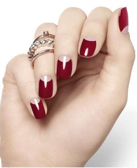Red-half-moon-manicure