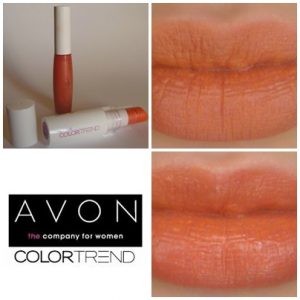 AVON Colortrend Lipstick (in Flirt) + Sunset lipgloss