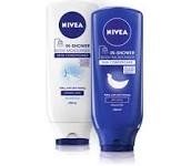 Nivea in shower body moisturiser means shower and go