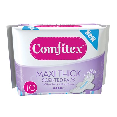 Comfitex Cotton Soft Maxi Pads, Scented or Unscented