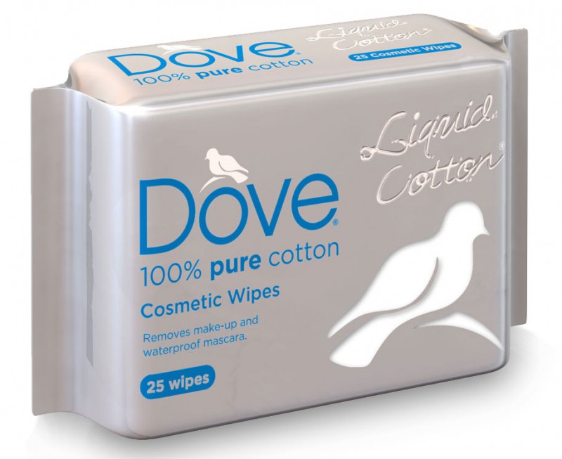 Dove Liquid Cotton Cosmetic Wipes