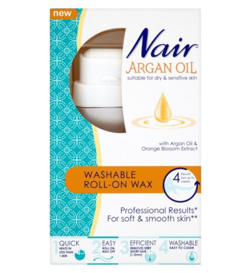 Nair Argan Oil washable roll-on wax