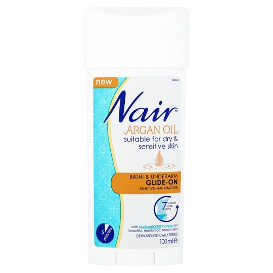 Nair Argan Oil bikini and underarm glide-on sensitive hair remover