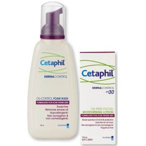 Cetaphil Derma Control Moisturizer and Foam Face Wash