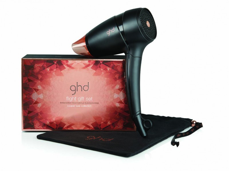 GHD flight travel hairdryer gift set