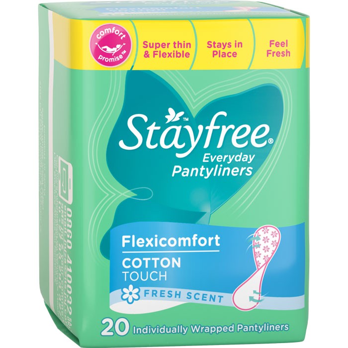 Stayfree Everyday Pantyliners – Flexicomfort Cotton Touch